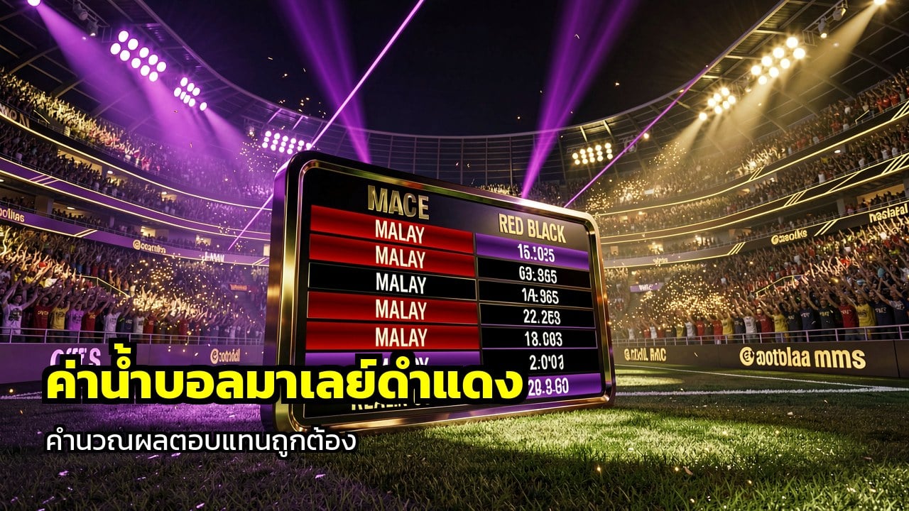 วิธีคิดค่าน้ำบอลมาเลย์ดำแดง